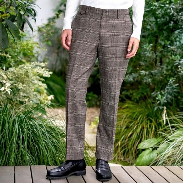 ドレステリア（DRESSTERIOR）/【セットアップ可】ヨーロピアン グレンチェックトラウザーズ