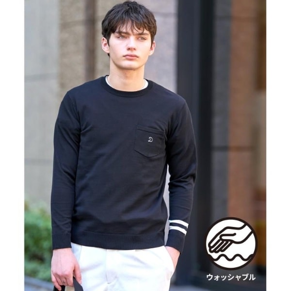 ドレステリア（DRESSTERIOR）/【ウォッシャブル】コットンシルク クルーニット