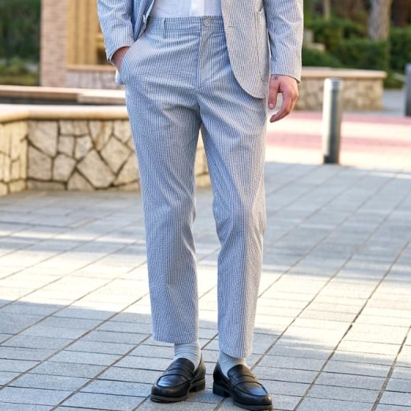 【NEW】ドレステリア（DRESSTERIOR）/【吸湿速乾セットアップ可】COOLMAX シアサッカー SET UP パンツ