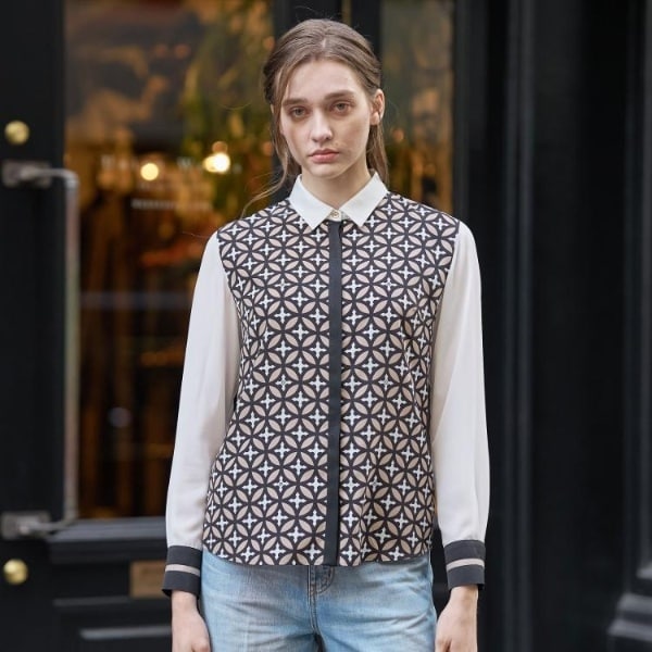 ドレステリア（DRESSTERIOR）/オーバーラップサークルコンビシャツ