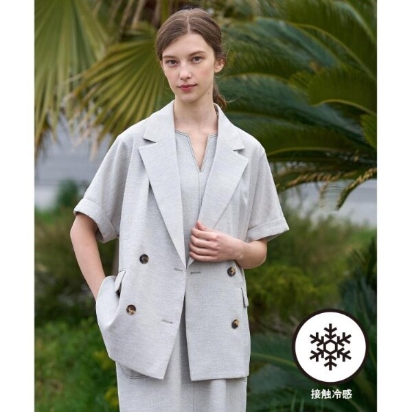 ドレステリア（DRESSTERIOR）/【セットアップ可UVカット接触冷感吸水速乾】ウォッシャブル リネンライクドルマンジャケット