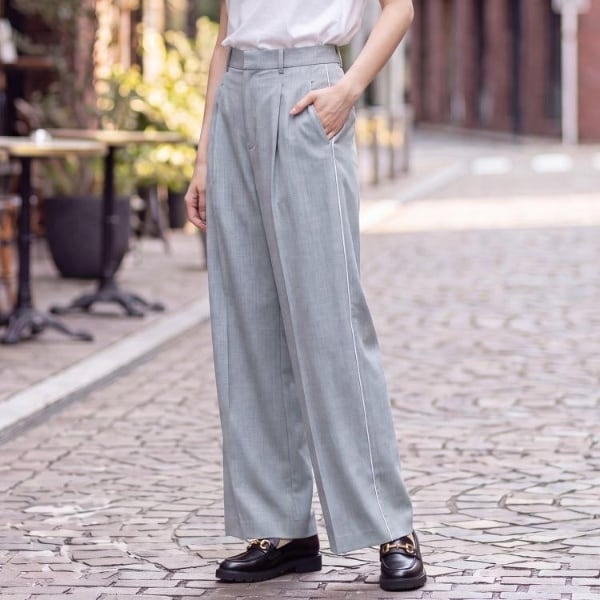 ドレステリア（DRESSTERIOR）/【セットアップ可ウォッシャブル】ストライプ2WAYストレッチ サイドラインパンツ 10,395円