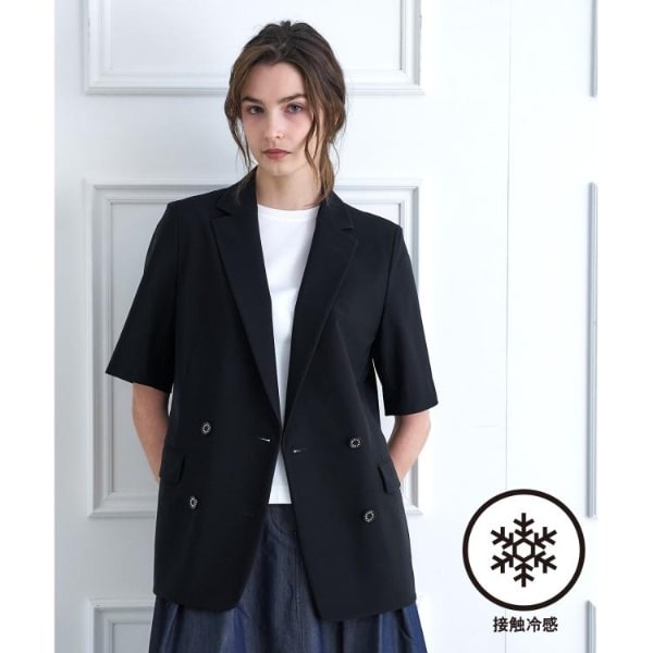 ドレステリア（DRESSTERIOR）/【接触冷感UVカットウォッシャブル】エアトールハーフスリーブダブルジャケット