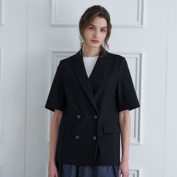 ドレステリア（DRESSTERIOR）/【接触冷感UVカットウォッシャブル】エアトールハーフスリーブダブルジャケット_2