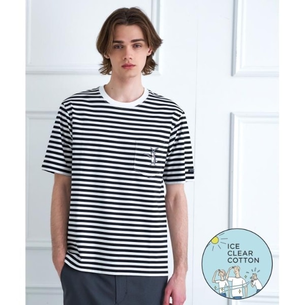 ドレステリア（DRESSTERIOR）/【接触冷感／抗菌防臭／消臭】ICE CLEAR COTTON ボーダーTシャツ