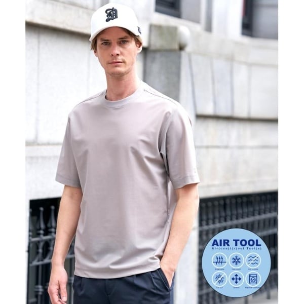 ドレステリア（DRESSTERIOR）/【接触冷感UVカットウォッシャブル】AIRTOOL クルーネックTシャツ
