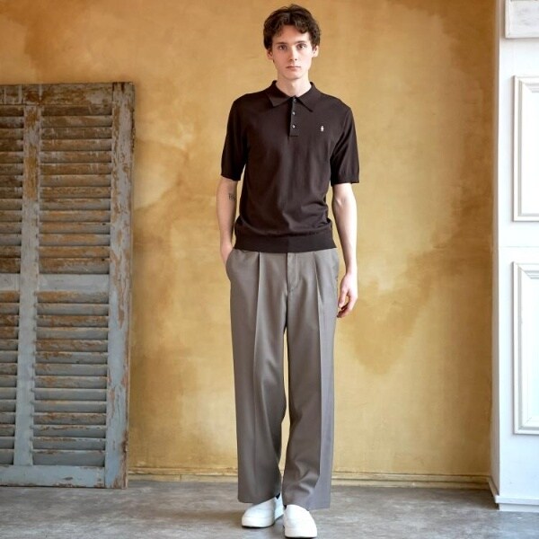 ドレステリア（DRESSTERIOR）/【ウォッシャブル】コットンシルク混 ニットポロシャツ