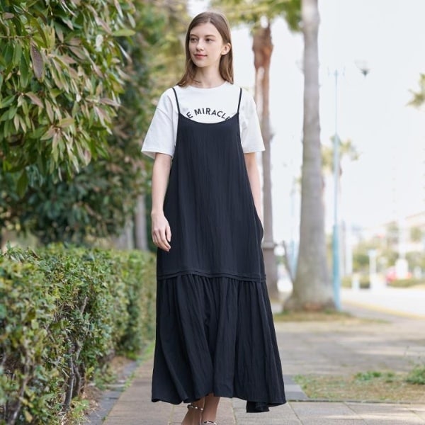 ドレステリア（DRESSTERIOR）/【ウォッシャブル】ワッシャーボリュームフレアキャミワンピース