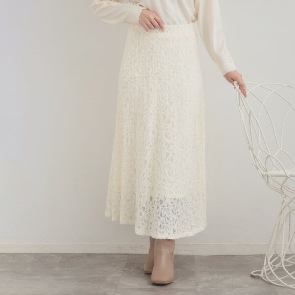 クチュールブローチ（Couture Brooch）/起毛フラワーレーススカート