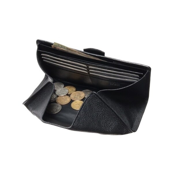 ヒロコハヤシ 長財布 レザー ブラック フランジャ HIROKOHAYASHI