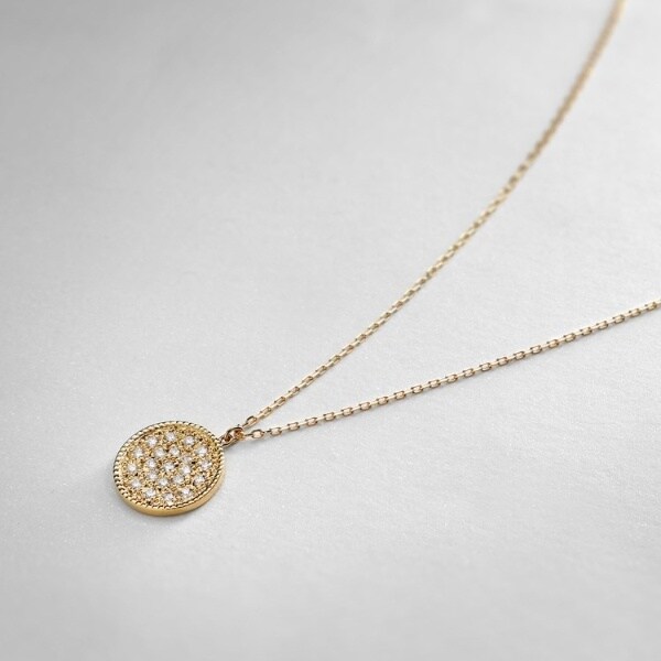 ココシュニック（COCOSHNIK）/K18ダイヤモンド ミルパヴェネックレス大の通販はネックレス