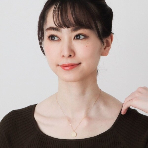 ココシュニック（COCOSHNIK）/K18ダイヤモンド ミルパヴェネックレス大の通販は