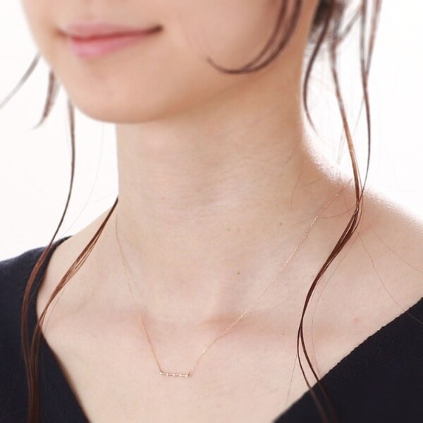 ココシュニックK10 YGパール7粒ネックレスCOCOSHNIK