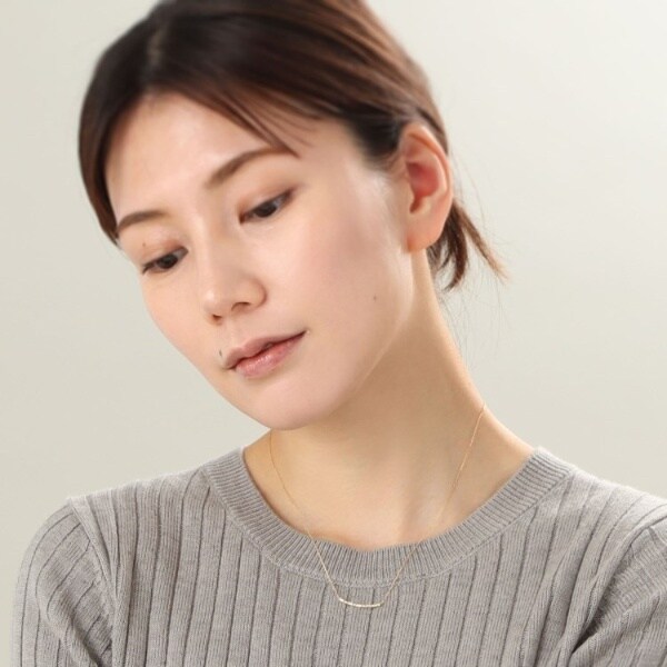 ココシュニック（COCOSHNIK）/K18ダイヤモンド バゲットカット アーチネックレス_12