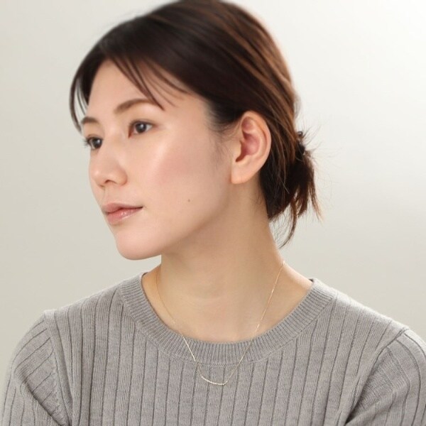 ココシュニック（COCOSHNIK）/K18ダイヤモンド バゲットカット アーチネックレス_13