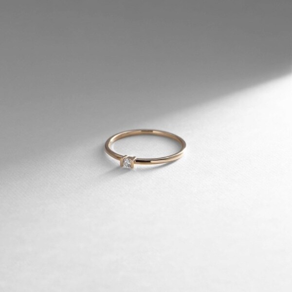 ココシュニック（COCOSHNIK）/K10ダイヤモンド 挟み込みリング