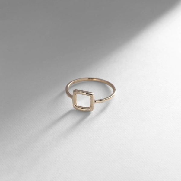 ココシュニック（COCOSHNIK）/K10スクエアシェイプ オープンリング