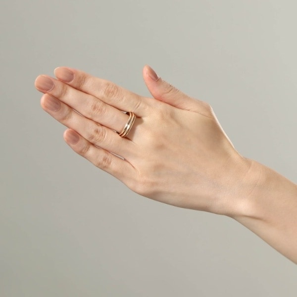 ココシュニック（COCOSHNIK）/K10しのぎ3連 シグネットリング