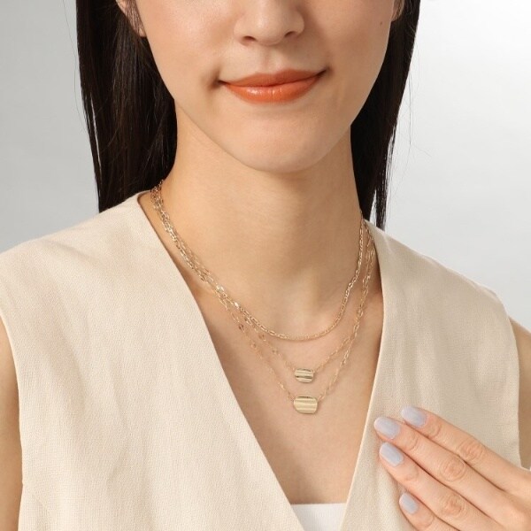 お値下げ新品未使用ココシュニックオクタゴンシェイプネックレス ココシュニック（COCOSHNIK）/K10ウェーブプレートオクタゴンシェイプ