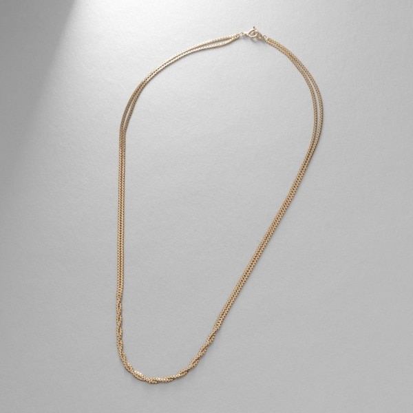 ココシュニック（COCOSHNIK）/K10ベネチアンフラットツイスト ネックレス