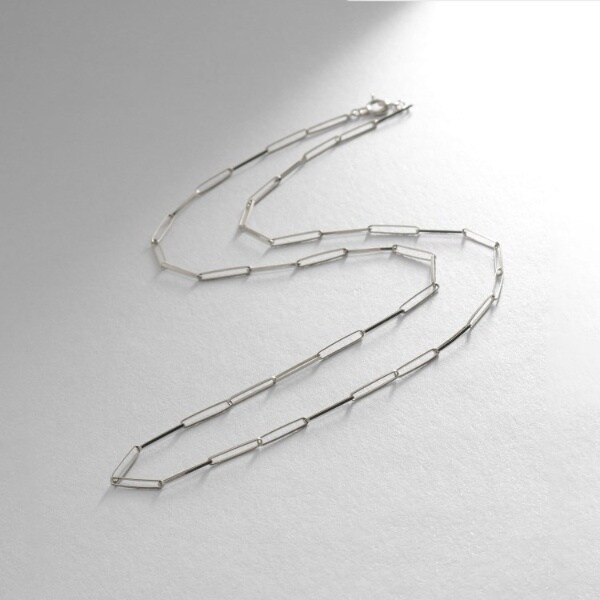 ココシュニック（COCOSHNIK）/プラチナ リボンケーブルチェーン ネックレス大の通販は