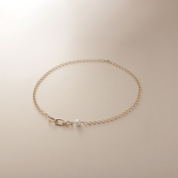 ココシュニック（COCOSHNIK）/K10パール アラメキヘイ×PCチェーン ネックレスの通販は