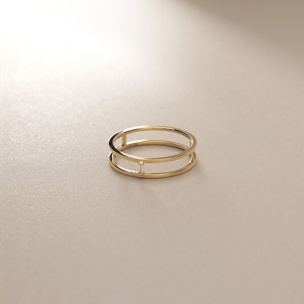 ココシュニック（COCOSHNIK）/K10ダイヤモンド バゲットカットスリット  