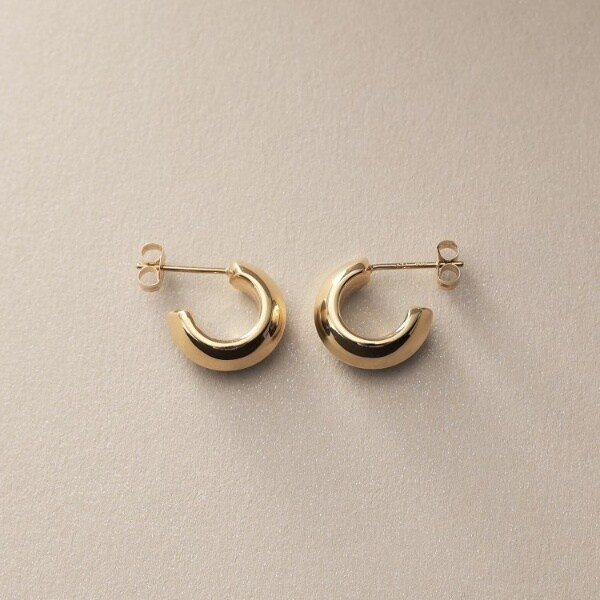 ココシュニック（COCOSHNIK）/K10中空しのぎ フープピアスの通販は