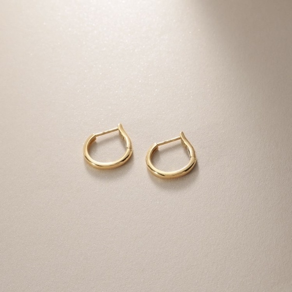 ココシュニック（COCOSHNIK）/K18甲丸 ワンタッチピアス