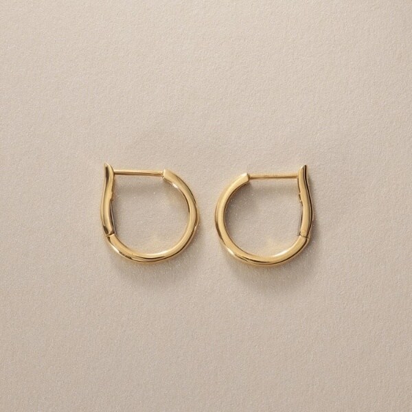 ココシュニック（COCOSHNIK）/K18甲丸 ワンタッチピアス