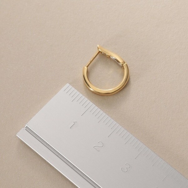 ココシュニック（COCOSHNIK）/K18甲丸 ワンタッチピアス