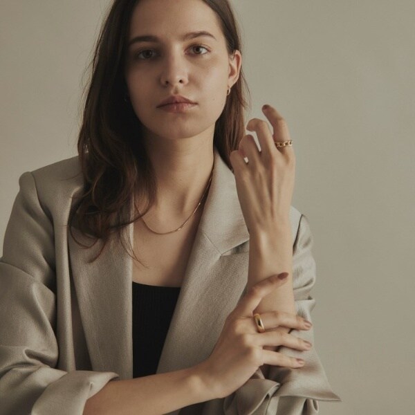 ココシュニック（COCOSHNIK）/K18甲丸 ワンタッチピアス