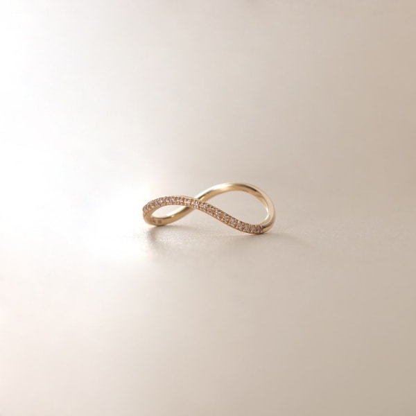 ココシュニック（COCOSHNIK）/K10ダイヤモンド Sライン リング