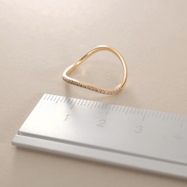 ココシュニック（COCOSHNIK）/K10ダイヤモンド Sライン リング