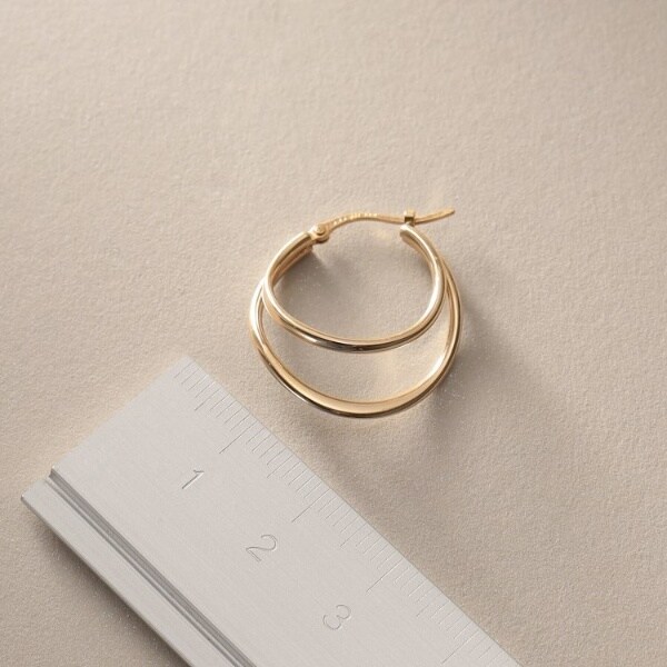 COCOSHNIK ココシュニック フックピアス K10 ゴールド 両耳 保証書 K10平板ひねり クロスフックピアス（ピアス） | COCOSHNIK