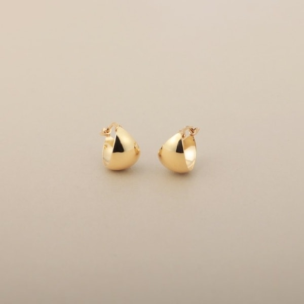 ココシュニック（COCOSHNIK）/K10月甲 フープピアス 小