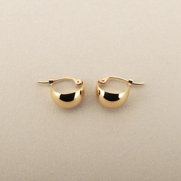 ココシュニック（COCOSHNIK）/K10月甲 フープピアス 小_4