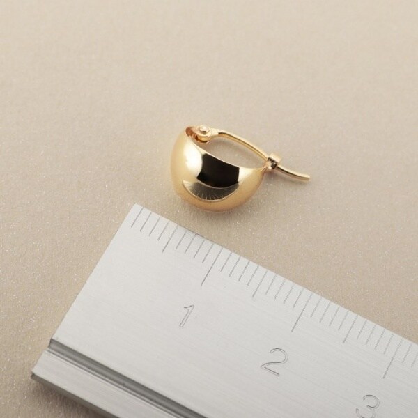 ココシュニック（COCOSHNIK）/K10月甲 フープピアス 小_5