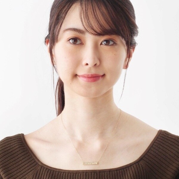 ココシュニック（COCOSHNIK）/K10打ち目長角プレート ネックレス_6