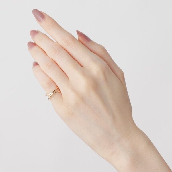 ココシュニック（COCOSHNIK）/K10ダブルアーチ ピンキーリング