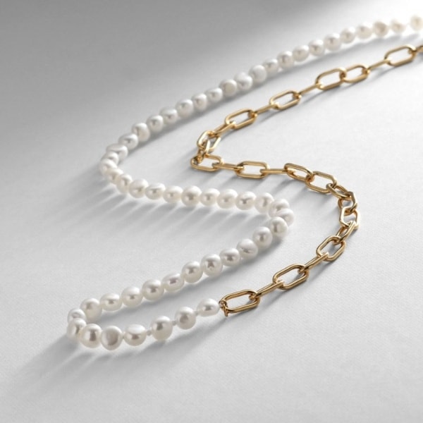 ココシュニック オンキッチュ（COCOHNIK onkitsch）/シルバー バロックパール ２Wayチェーンミックス ネックレス GP