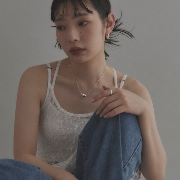 ココシュニック オンキッチュ（COCOHNIK onkitsch）/しろがね色 ハギーフープ ラウンドピアス