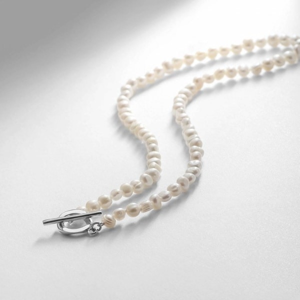 ココシュニック オンキッチュ（COCOHNIK onkitsch）/シルバー バロックパール カーブチェーン マンテルネックレス