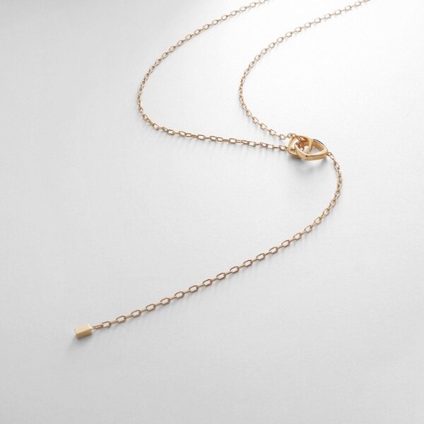 ココシュニック オンキッチュ（COCOHNIK onkitsch）/シルバー ツイストスクエア Yネックレス GPの通販は