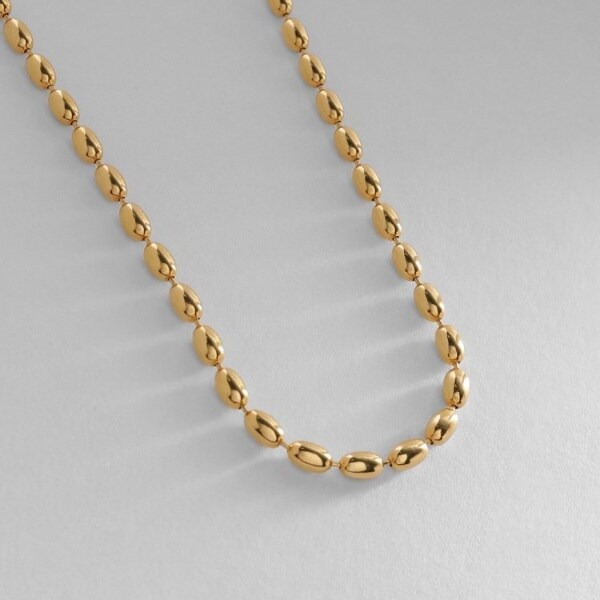 ココシュニック オンキッチュ（COCOHNIK onkitsch）/シルバー デザインチェーン オーバルボールL ネックレス GP