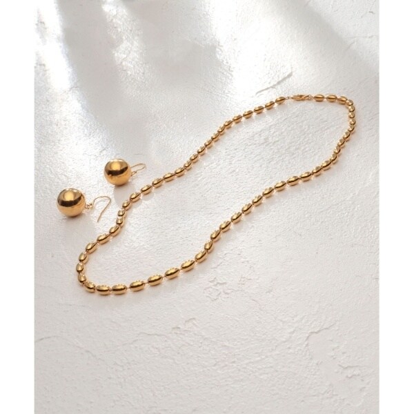 ココシュニック オンキッチュ（COCOHNIK onkitsch）/シルバー デザインチェーン オーバルボールL ネックレス GP