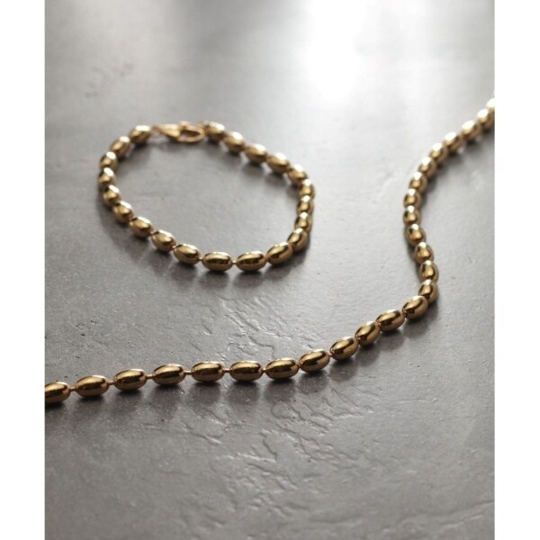 ココシュニック オンキッチュ（COCOHNIK onkitsch）/シルバー デザインチェーン オーバルボールL ネックレス GP