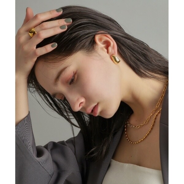 ココシュニック オンキッチュ（COCOHNIK onkitsch）/シルバー デザインチェーン オーバルボールL ネックレス GP