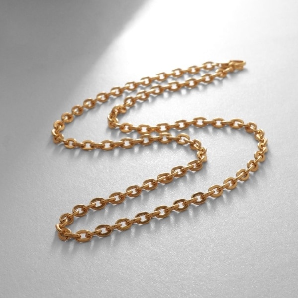 ココシュニック オンキッチュ（COCOHNIK onkitsch）/シルバー デザインチェーン フラットオーバルリンクネックレス GP