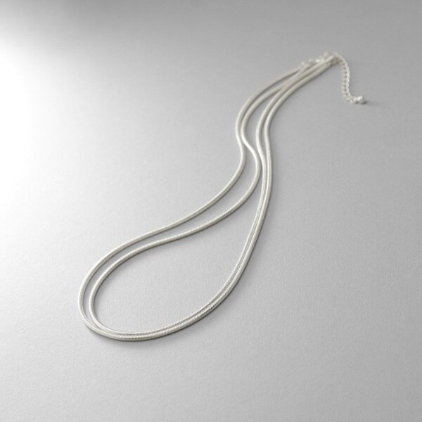 ココシュニック オンキッチュ（COCOHNIK onkitsch）/シルバー スネークチェーン ダブルネックレス